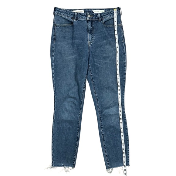 Pilcro and the Letterpress High Rise Skinny Raw Hem Jeans Cotton Denim Size 30 - Picture 9 of 10